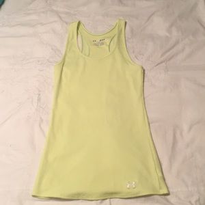 UA workout tank top neon yellow
